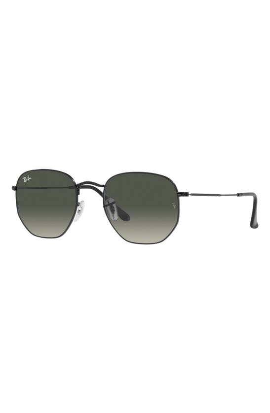 Ray Ban 51mm Gradient Aviator Sunglasses In Black/ Grey Gradient