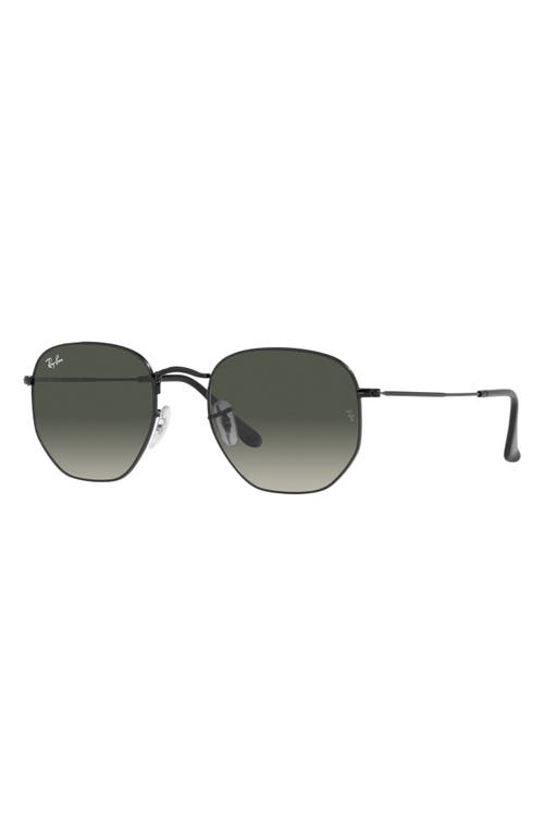 Shop Ray Ban Ray-ban 51mm Gradient Aviator Sunglasses In Black/grey Gradient