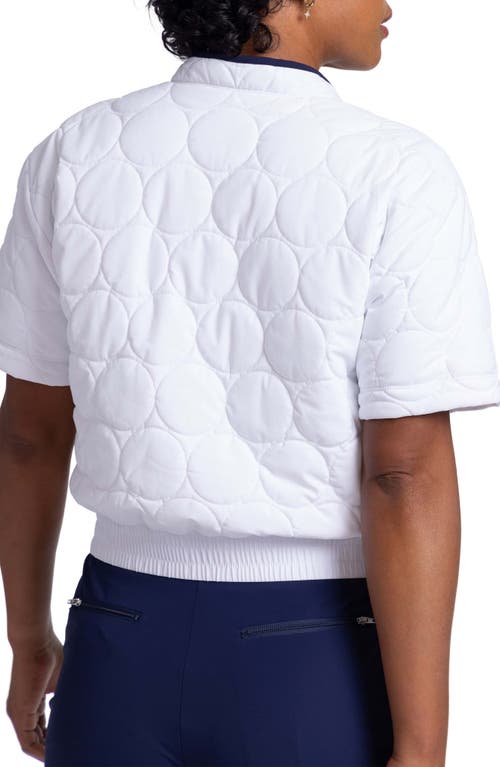 Shop Kinona Chic & Sleek Short Sleeve Quilted Jacket In White