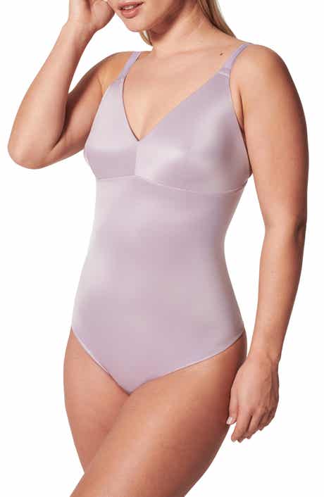 Smooth and Silky Bodysuit Shaper With Built-In Wire Bra and Lace