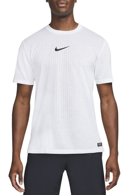 Shop Nike Pro Dri-fit Performance T-shirt In White/black