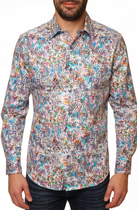 Robert Graham Salton Long Sleeve Button Down Shirt In Blue Multi