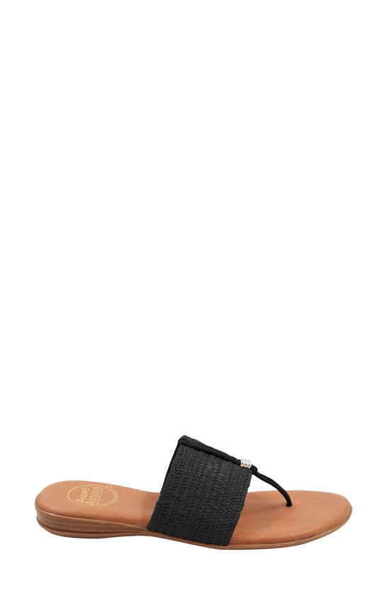 Shop Andre Assous Nice Featherweight Woven Flip Flop In Black