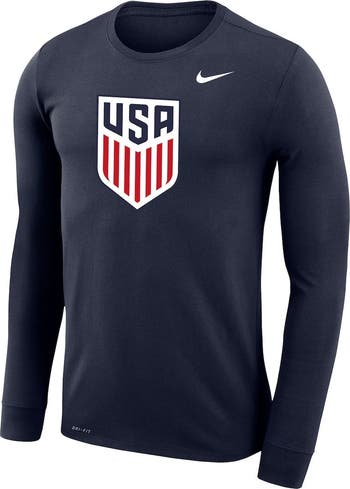 Nike Men's Nike Navy USMNT Primary Logo Legend Performance Long Sleeve T-Shirt | Nordstrom