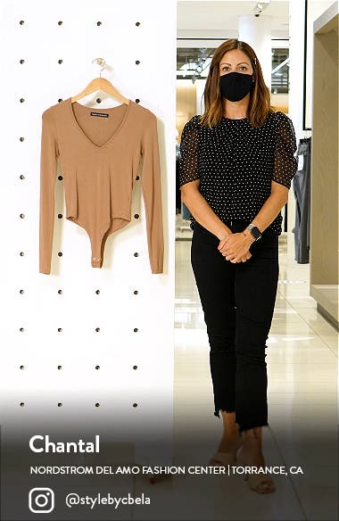 deep v neck long sleeve bodysuit nordstrom