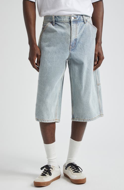 Jailhouse Denim Carpenter Shorts in Washed Blue
