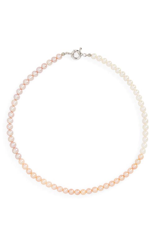 Gradient Freshwater Pearl Necklace in Sterling Silver