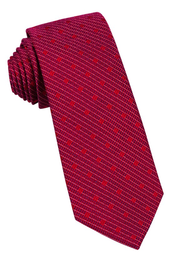 Wrk Dot Silk Tie In Red