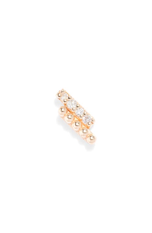 Anzie Dew Drop Marine Deux Single Bar Stud Earring In Gold