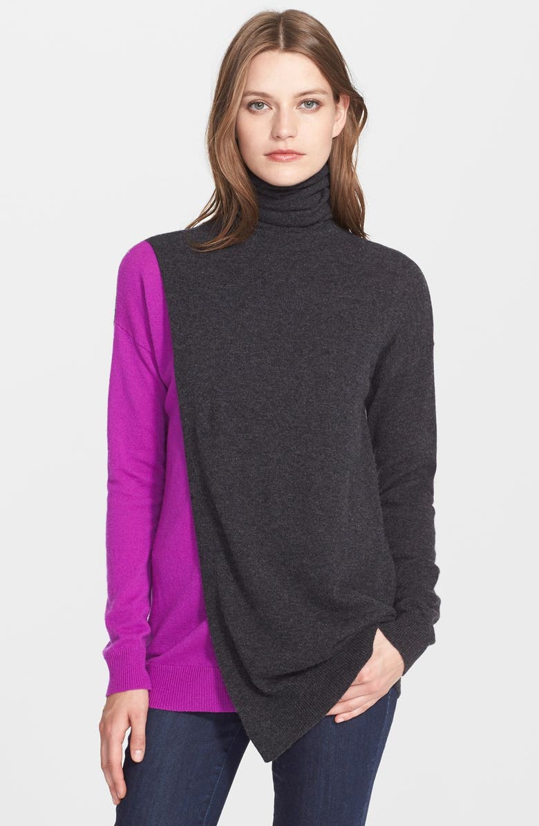 autumn cashmere Colorblock Overlap Cashmere Sweater | Nordstrom
