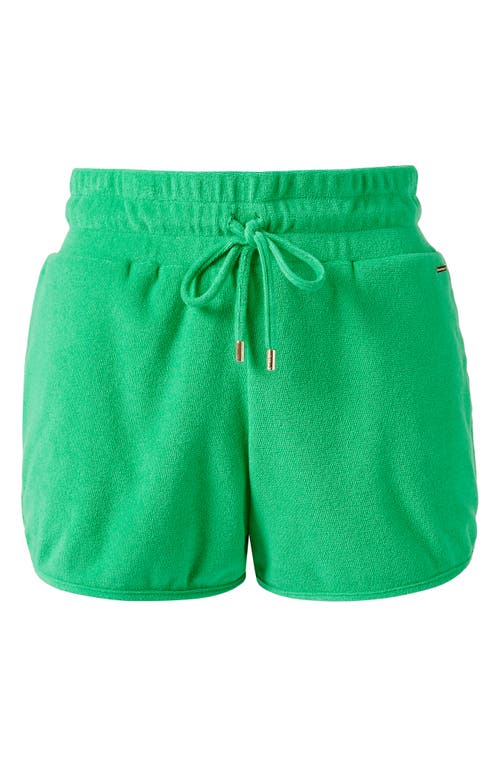 Harley Cotton Blend Terry Cover-Up Shorts in Green