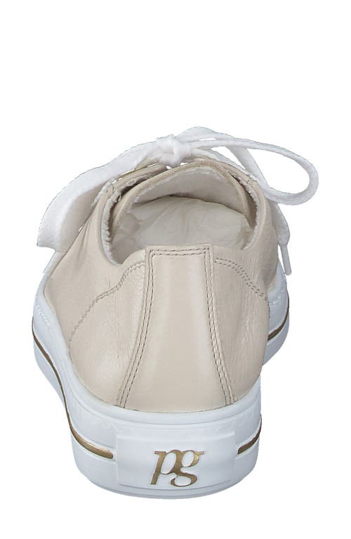 Paul Green Stefani Sport Sneaker In Bisicuit Gold Leather