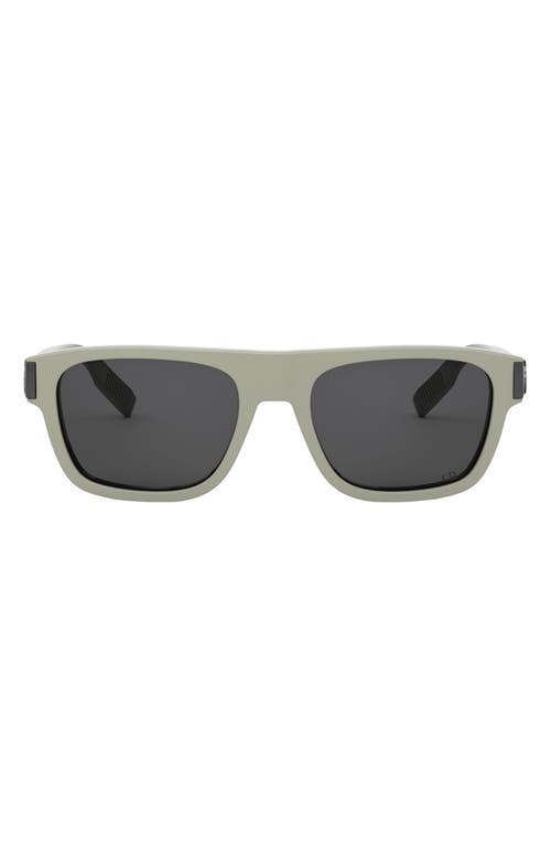 Shop Dior Cd Icon S3i 55mm Square Sunglasses In Shiny Beige/smoke Mirror