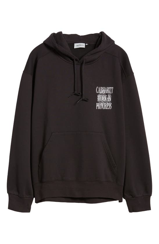 Shop Carhartt Always A Wip Graphic Hoodie In Black Stone Washed