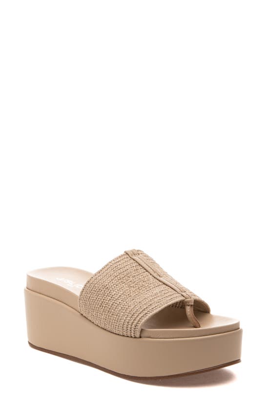 Shop J/slides Nyc Quo Woven Wedge Sandal In Natural