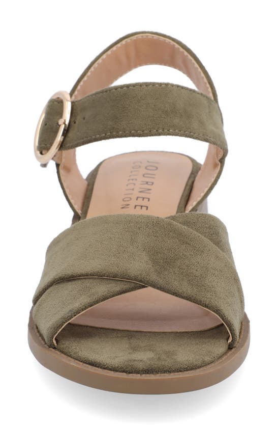 Journee Collection Cressida Sandal In Olive