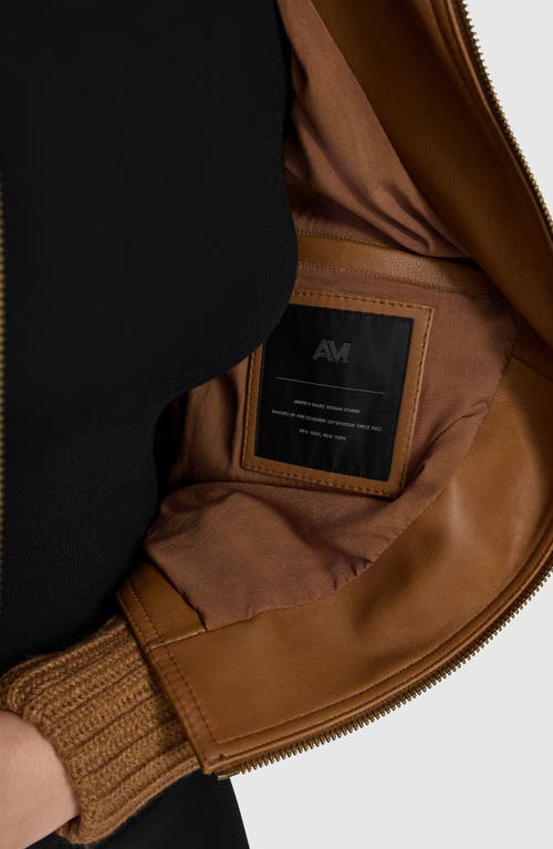 Andrew Marc Beatrix Leather Jacket In Tan