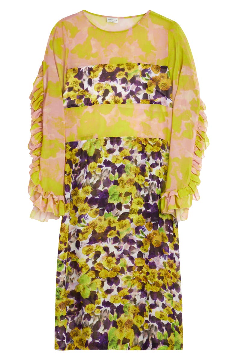 Dries Van Noten Dire Mixed Floral Long Sleeve Dress | Nordstrom