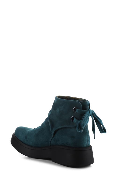 Shop Fly London Mebs Bootie In 002 Petrol Oil Suede