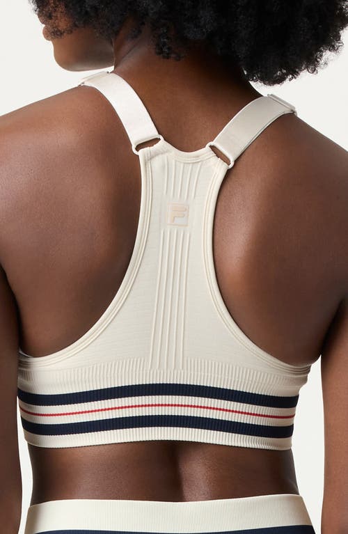 Shop Fila Lucky Ace Seamless Sports Bra In Gard/fnvy/fred