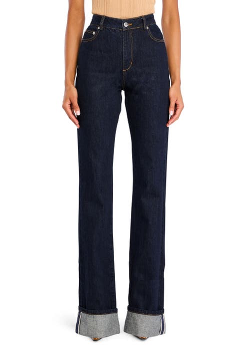 Shop Ser.o.ya Ashton High Rise Slim Flare Jean In Rinse