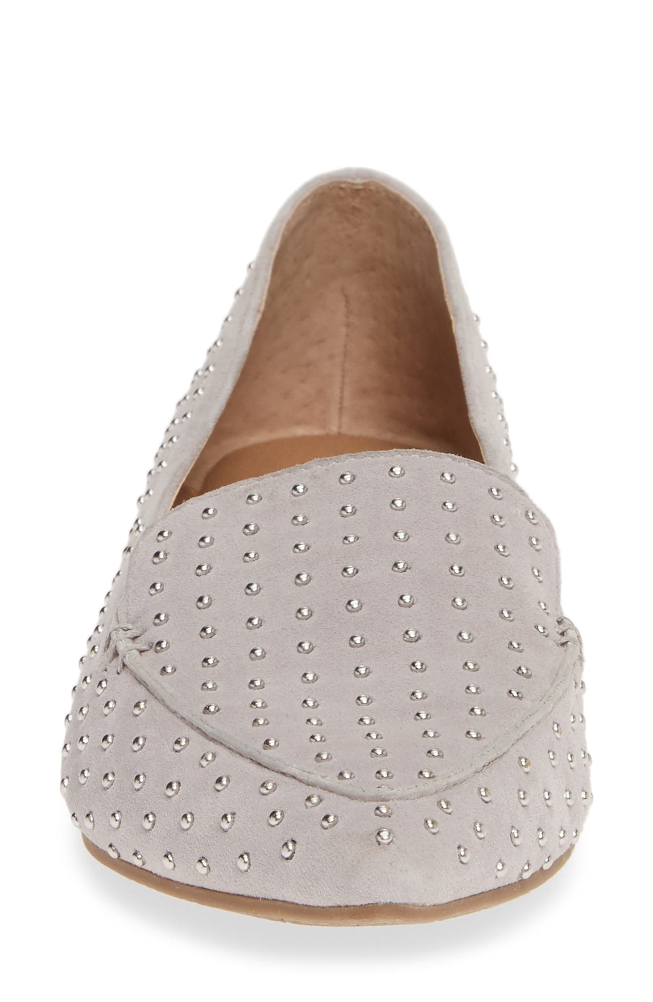 feather studded loafer