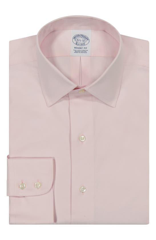 Shop Brooks Brothers Non-iron Stretch Supima® Cotton Dress Shirt In Pink