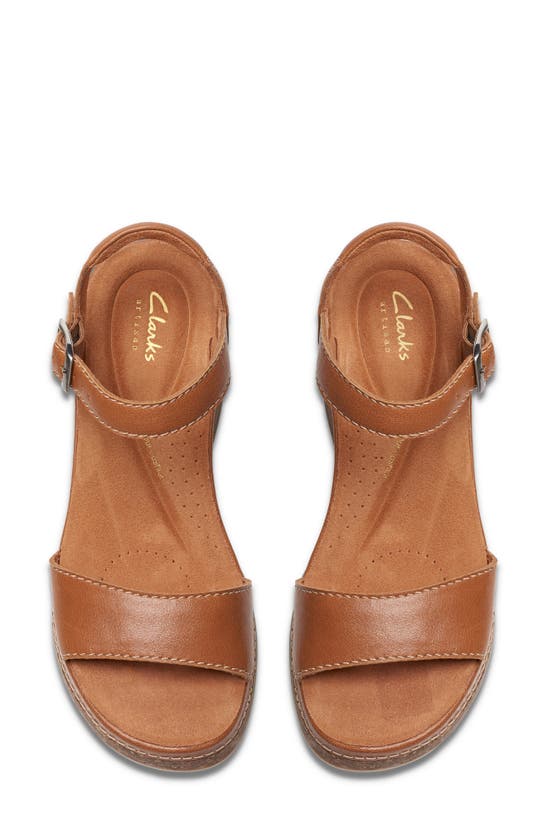 Shop Clarks (r) Kassanda Lily Wedge Sandal In Tan Leather