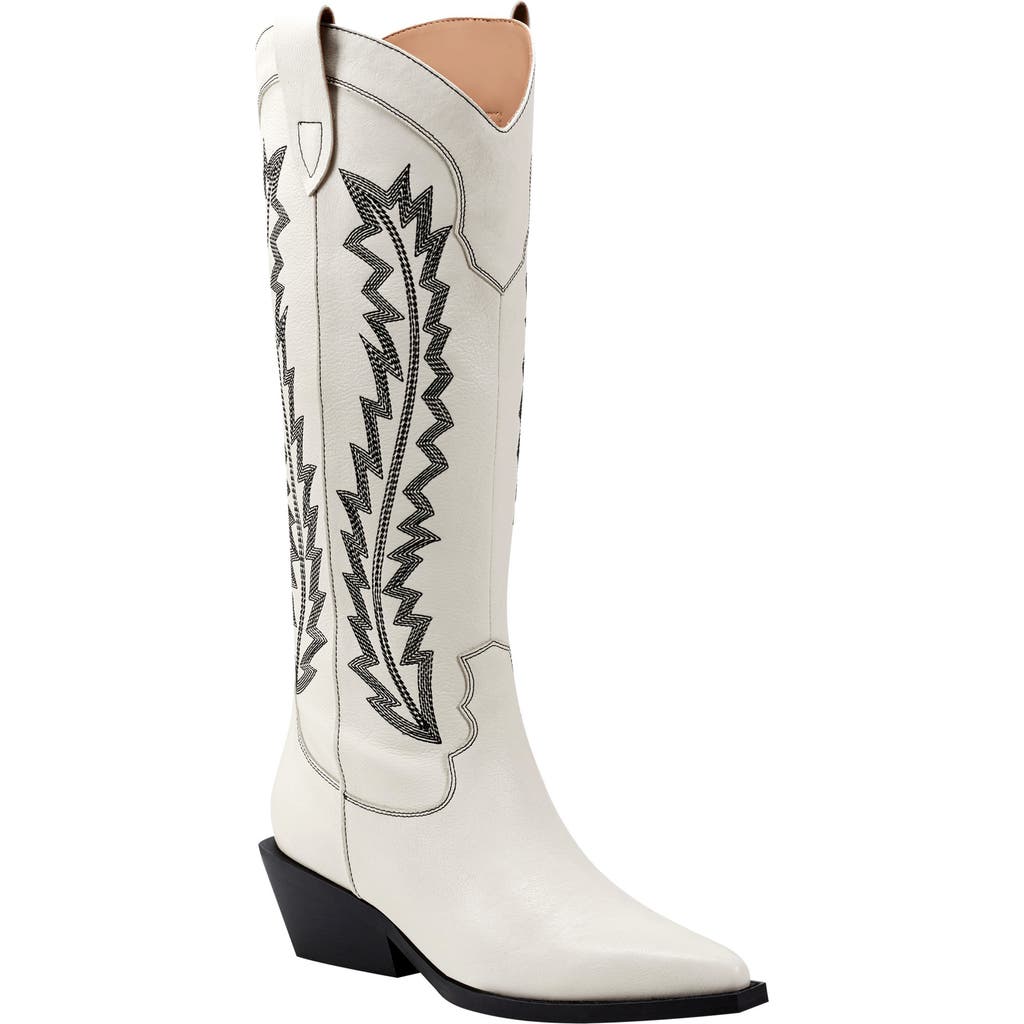 Marc Fisher Ltd Roselle Western Boot In Ivory