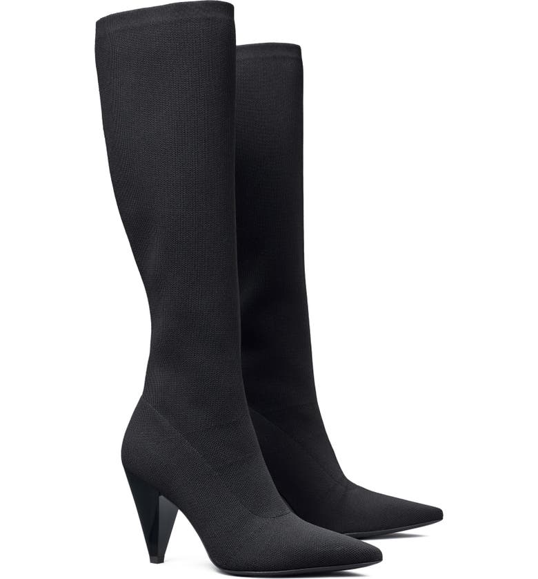 Tory Burch Engineered Knit Knee High Boot | Nordstrom
