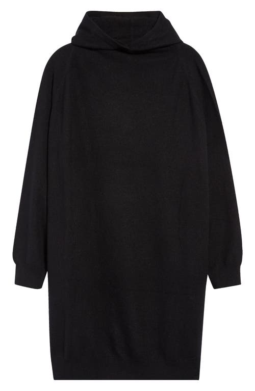 FRENCKENBERGER Frida Hooded Cashmere Tunic Sweater in Black