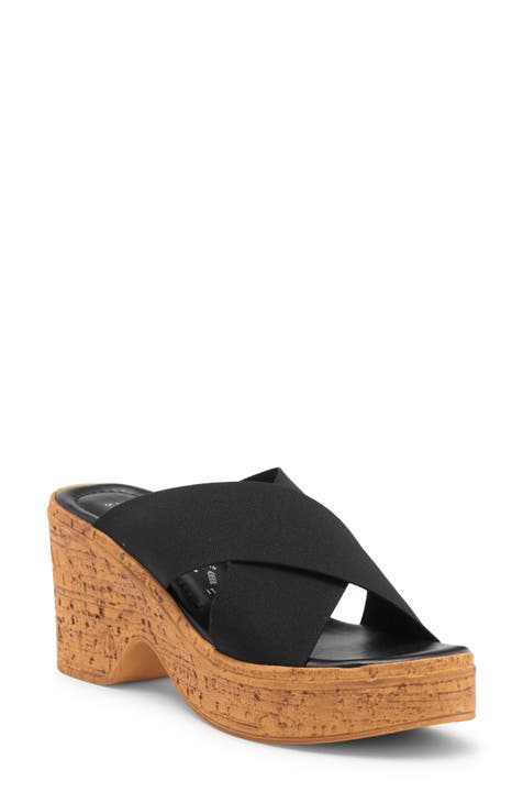 CrissCross Platform Slide Sandal (Women)