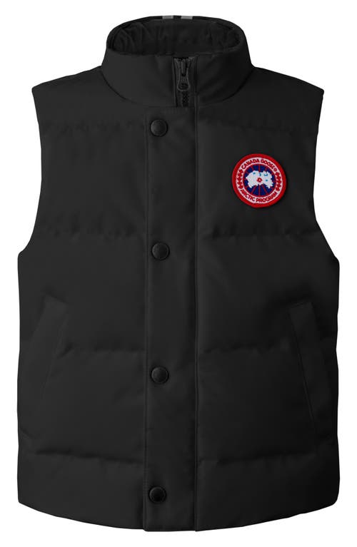 Canada Goose Black - Noir Vanier Padded Woven-blend-down Gilet 10-16 Years In Black - Noir