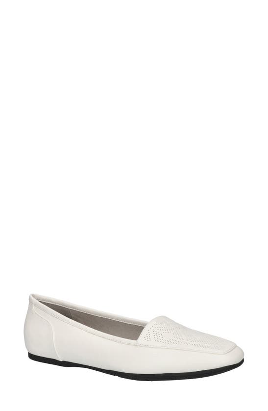 Shop Easy Street Thrill Perforated Flat In White