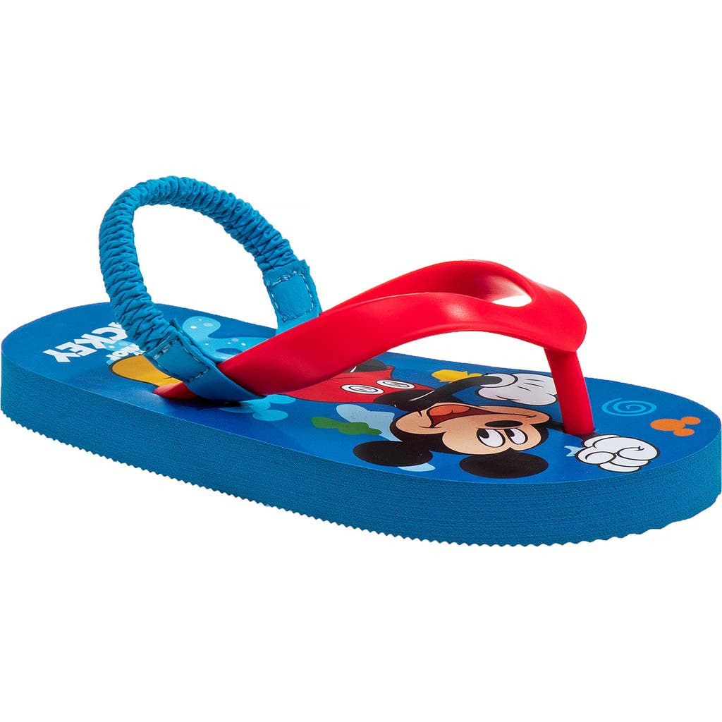 Shop Josmo Mickey Mouse Flip-flop Sandal In Blue/red