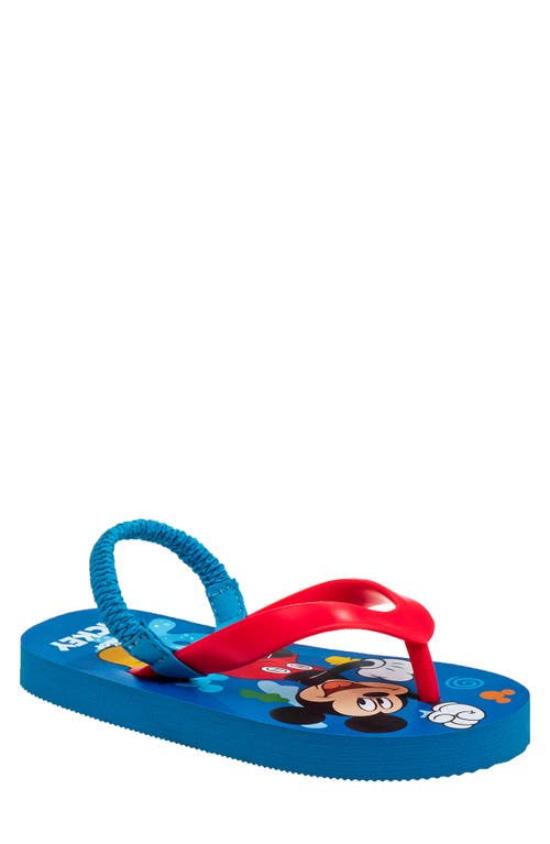 Shop Josmo Mickey Mouse Flip-flop Sandal In Blue/red