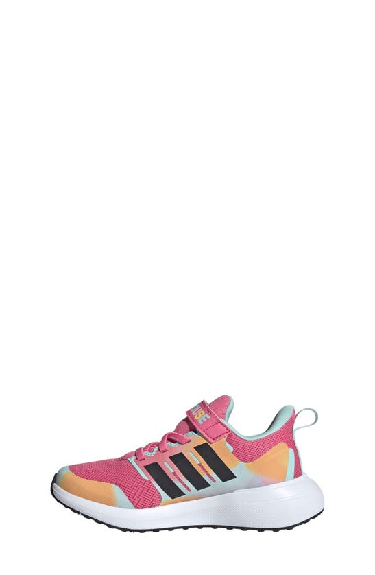 Shop Adidas Originals Kids' Fortarun X Disney Running Sneaker In Pink Fusion/ Black/ Spark