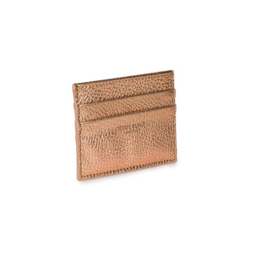 Shop Teddy Blake Cardholder Stampatto In Gold Pink