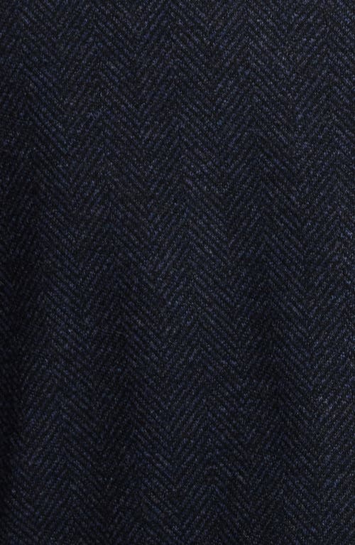 Hart Schaffner Marx Alfi Herringbone Knit Sport Coat In Navy