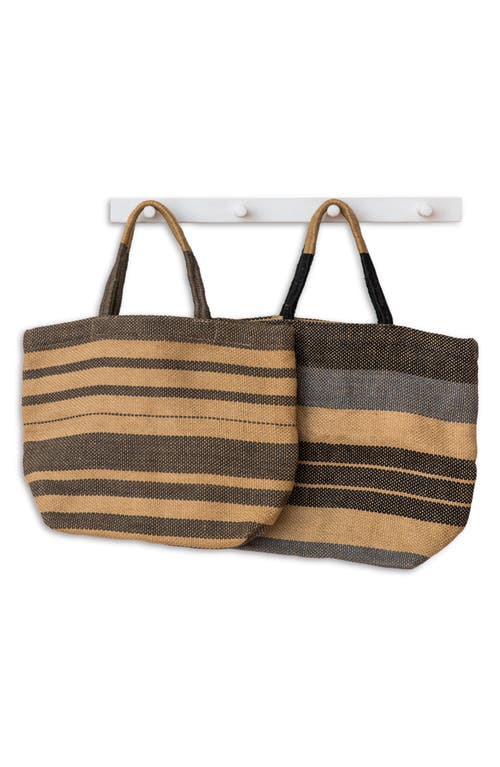 Will And Atlas Will & Atlas Sonoma Stripe Jute Shopper In Gray/natural