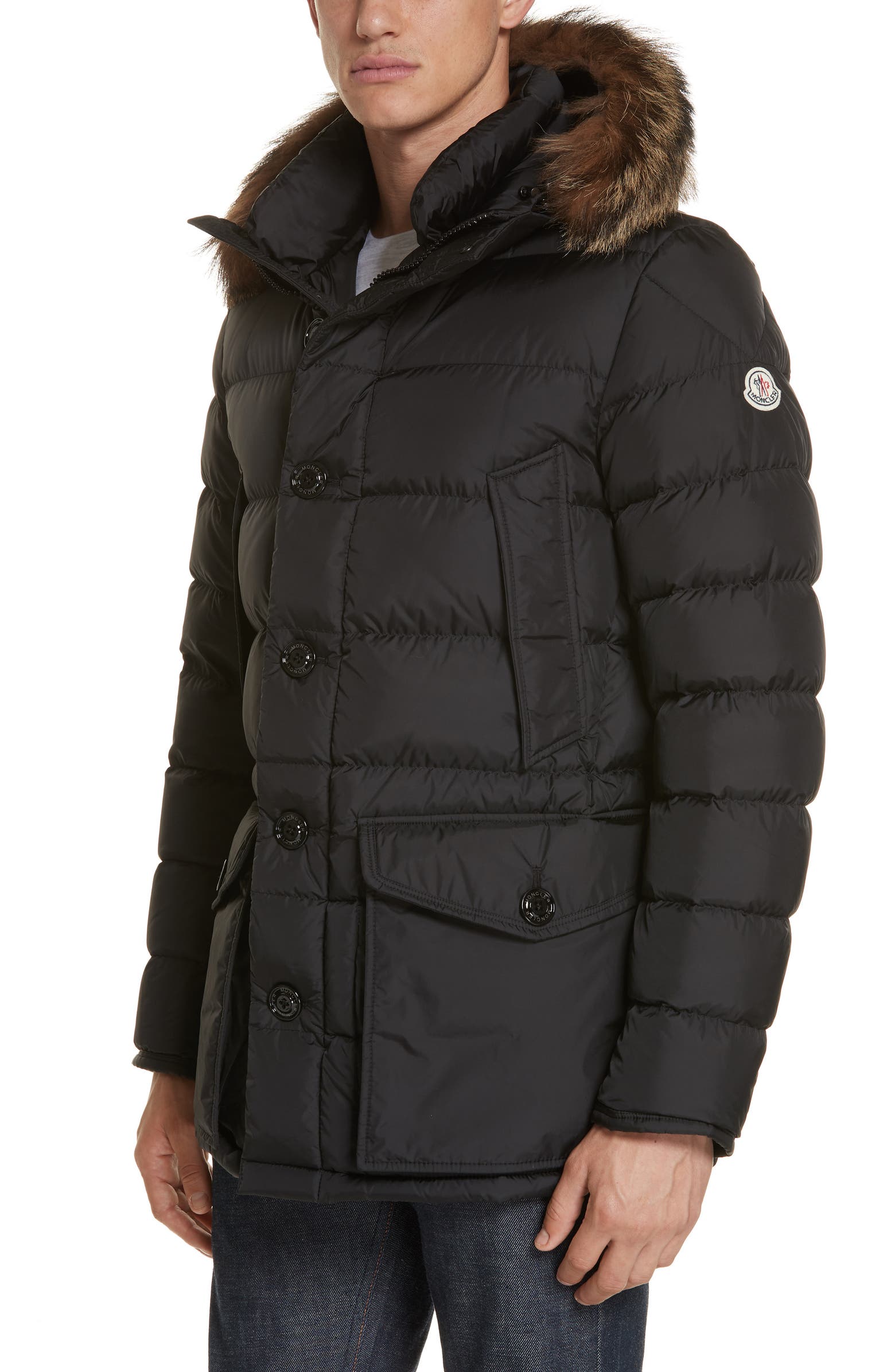 Moncler Cluny Giubbotto Down Parka with Genuine Coyote Fur Trim | Nordstrom