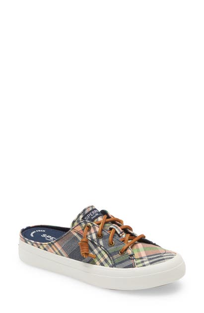 Sperry Crest Vibe Mule In Kick Back Plaid Textile
