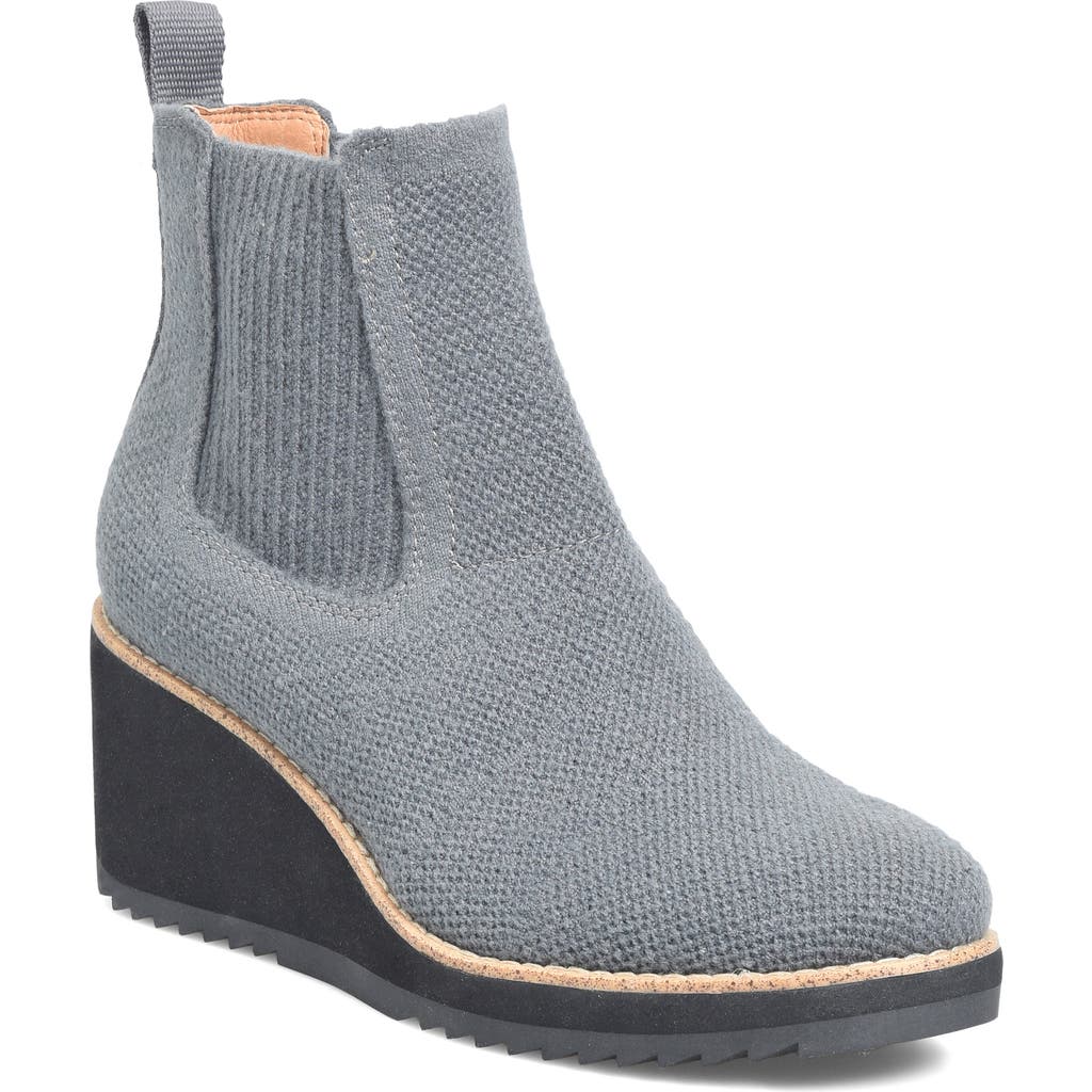 Söfft Eiley Platform Wedge Chelsea Boot In Grey