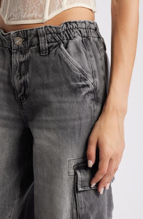 Shop Bdg Urban Outfitters Y2k Low Rise Cargo Jeans In Grey