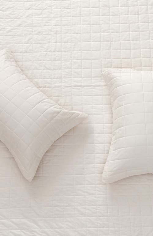 Shop Woven & Weft Two-tone Reversible Quilt Set In Cream/sand