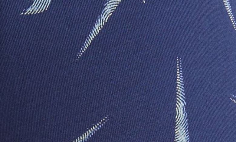 Shop Nike Dri-fit Essential Assorted 3-pack Stretch Cotton Boxer Briefs In Vibe Swoosh Print/ Blue
