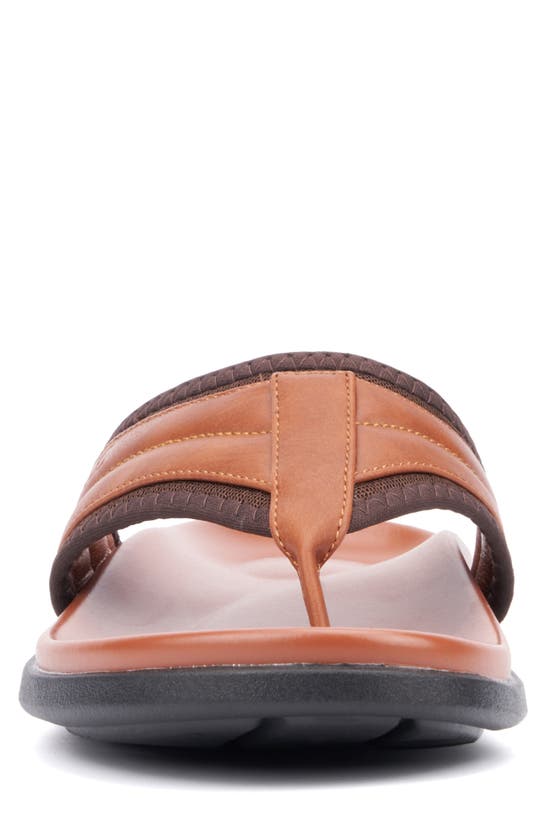 New York And Company Men's Maxx Flip-flop Sandals In Cognac