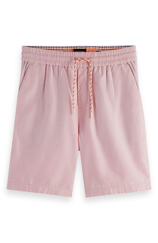 Scotch & Soda Fave Organic Cotton & Linen Beach Shorts In Candy Melange