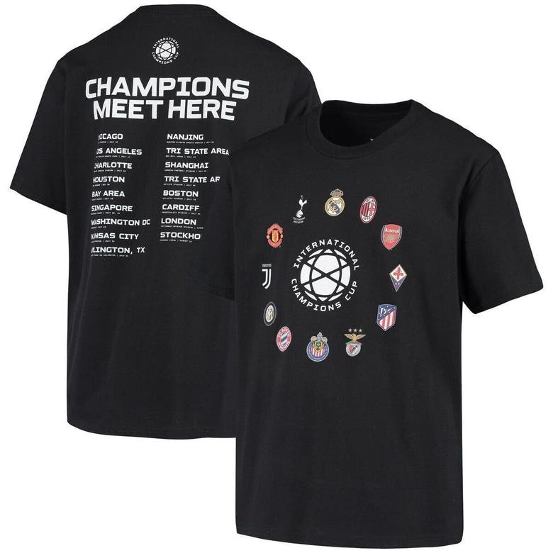 Fanatics Kids' Youth  Branded Black International Champions Cup Event Logo T-shirt