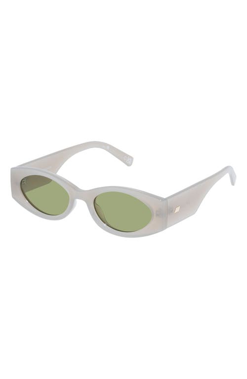 Shop Le Specs Mermaiden 52mm Rectangular Sunglasses In Oatmeal